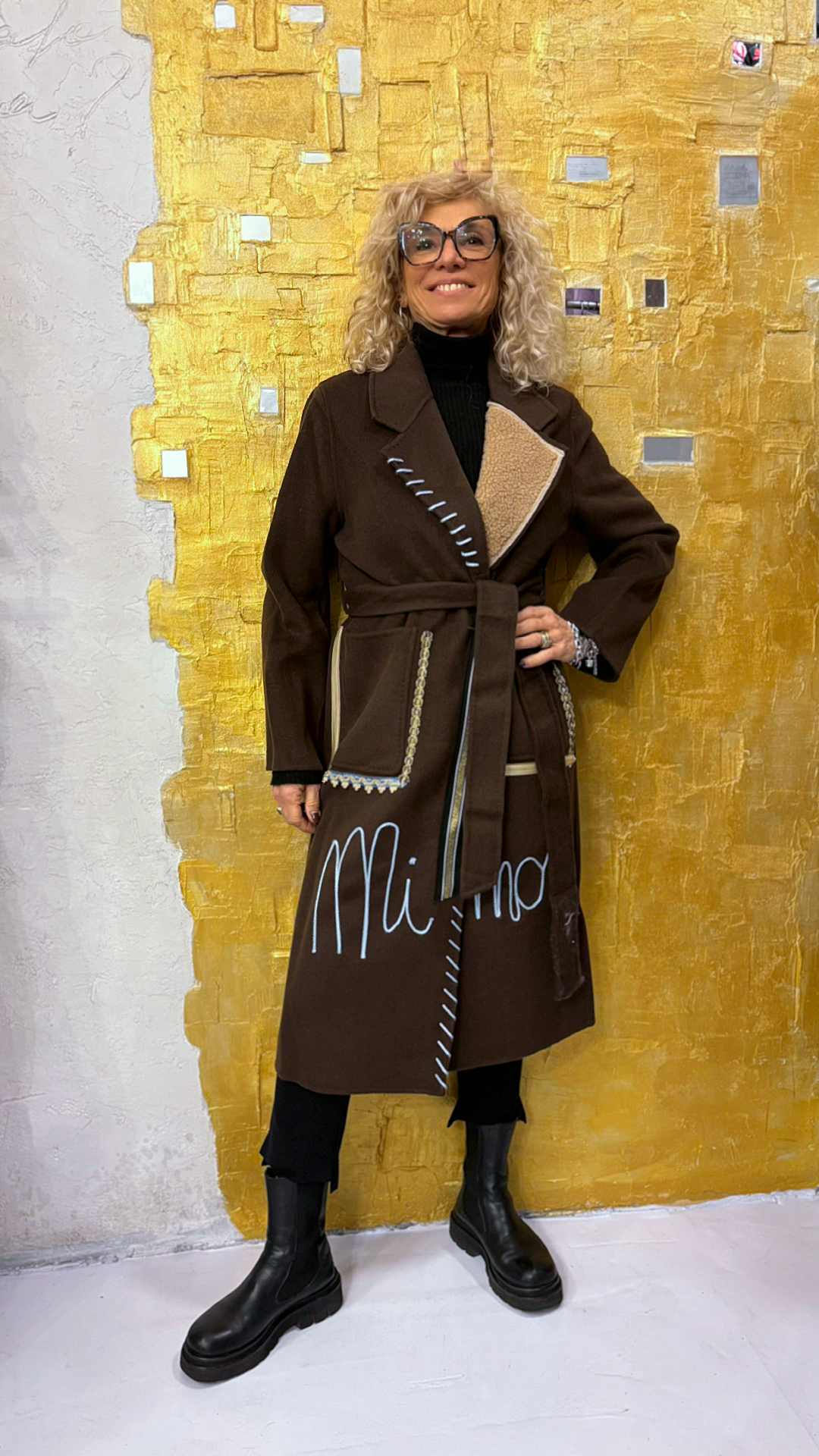 Cappotto dipinto a mano