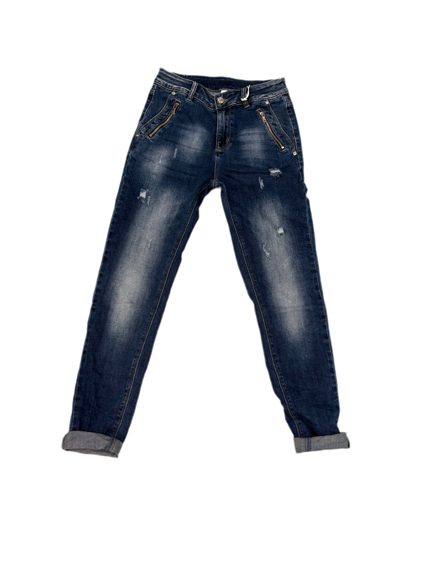 Jeans baggy cerniere