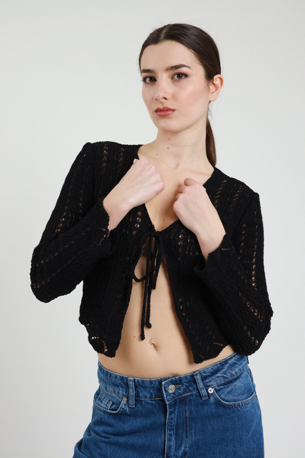 Cardigan traforato Susy mix