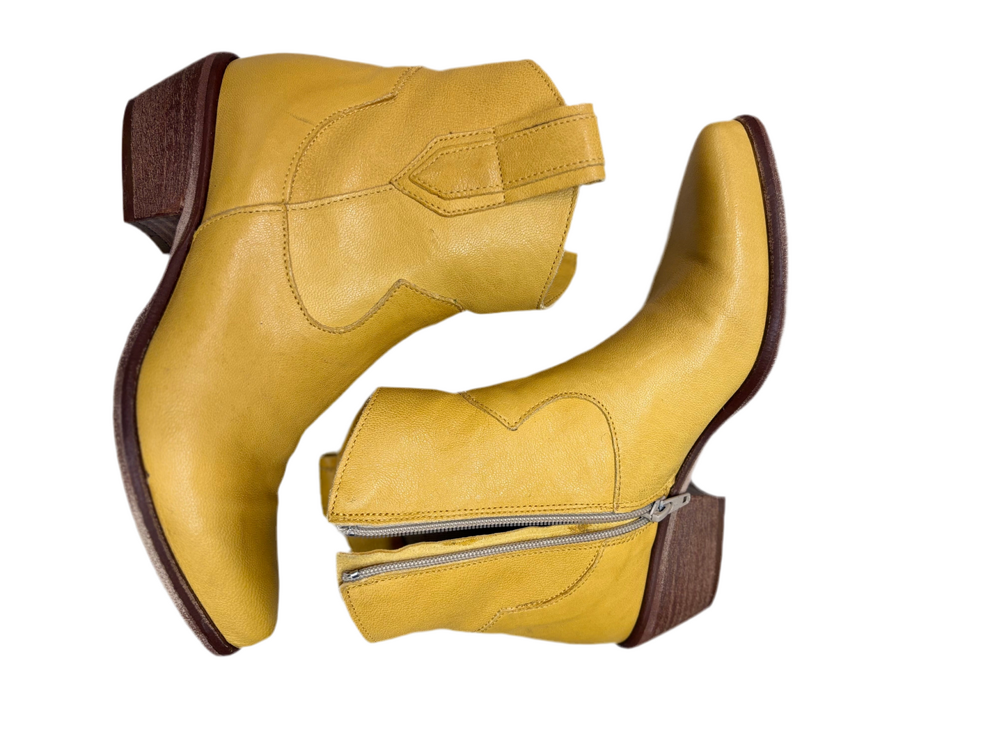 Camperos in pelle giallo