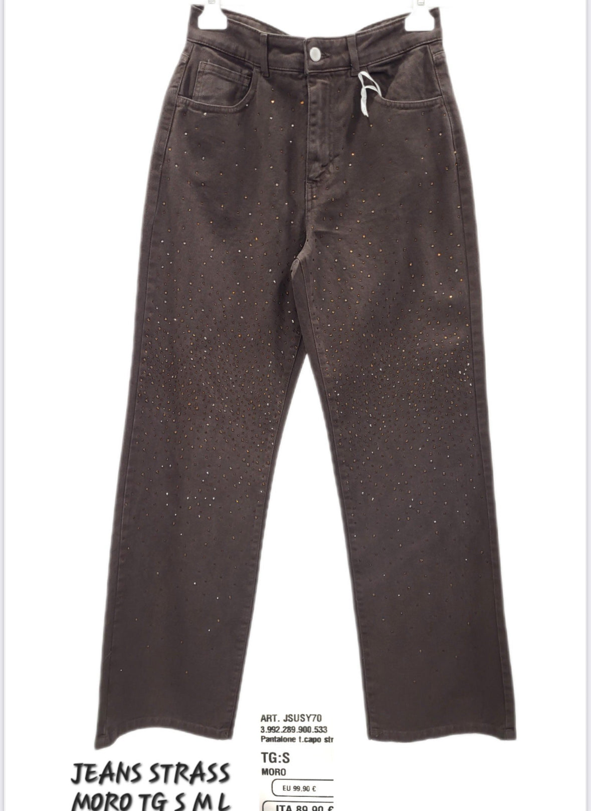Jeans tinto in capo STRASS Susy Mix