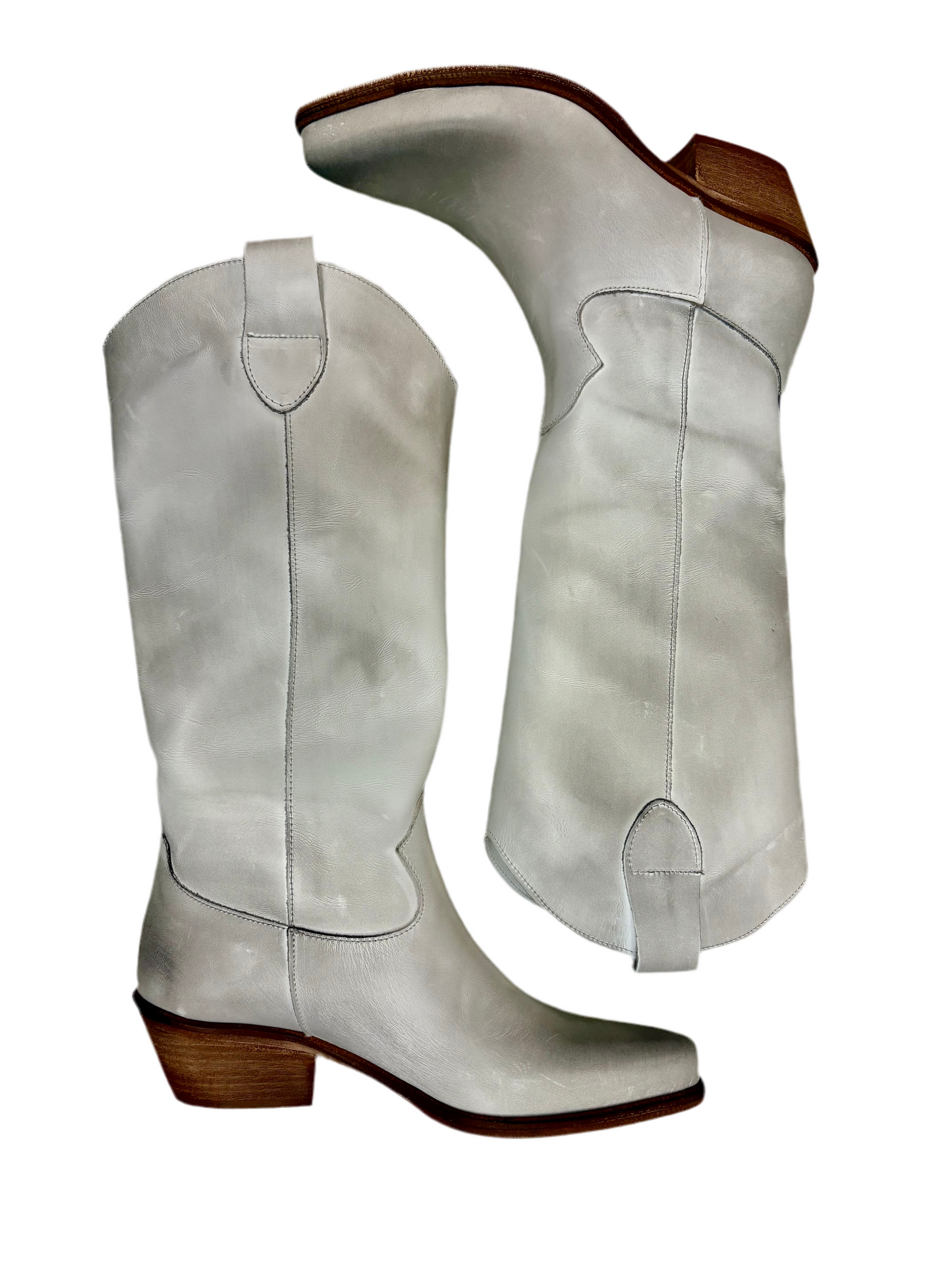 Stivale in pelle bianco