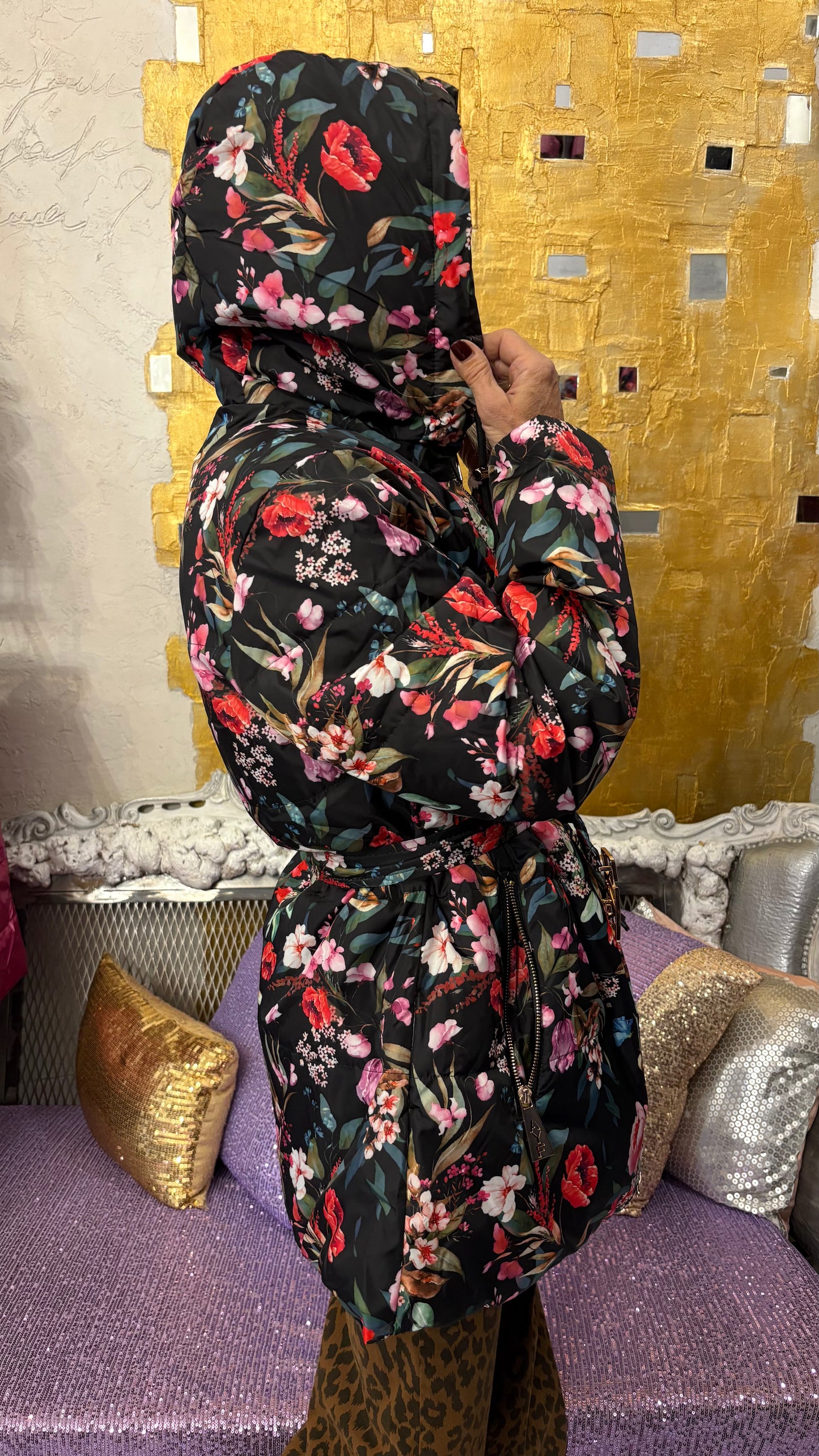 piumino cappuccio lungo fantasia Ayfee