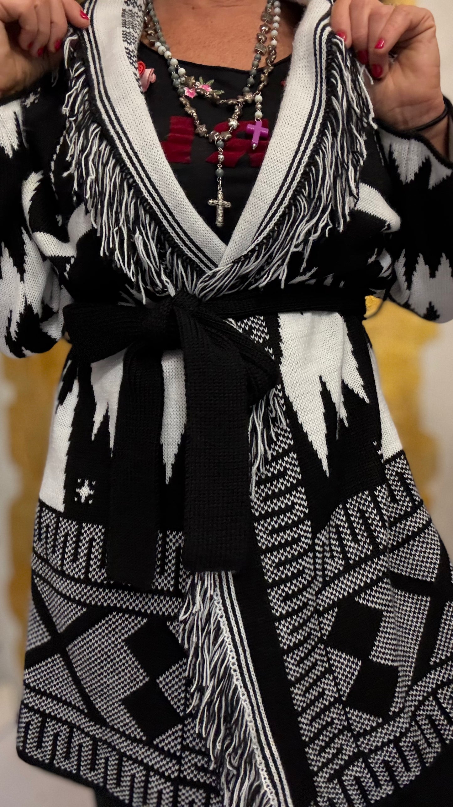 Cardigan incas frange Ayfee