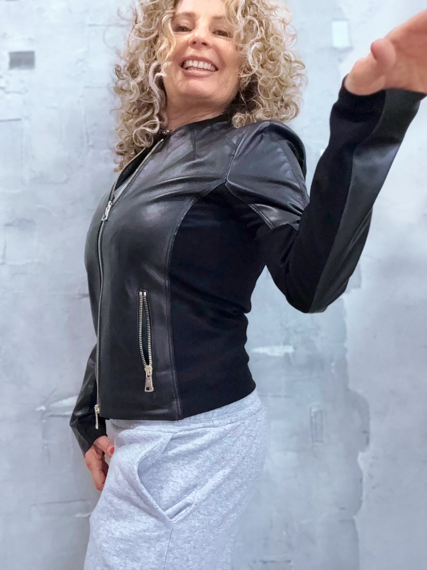 Giacca pelle biker