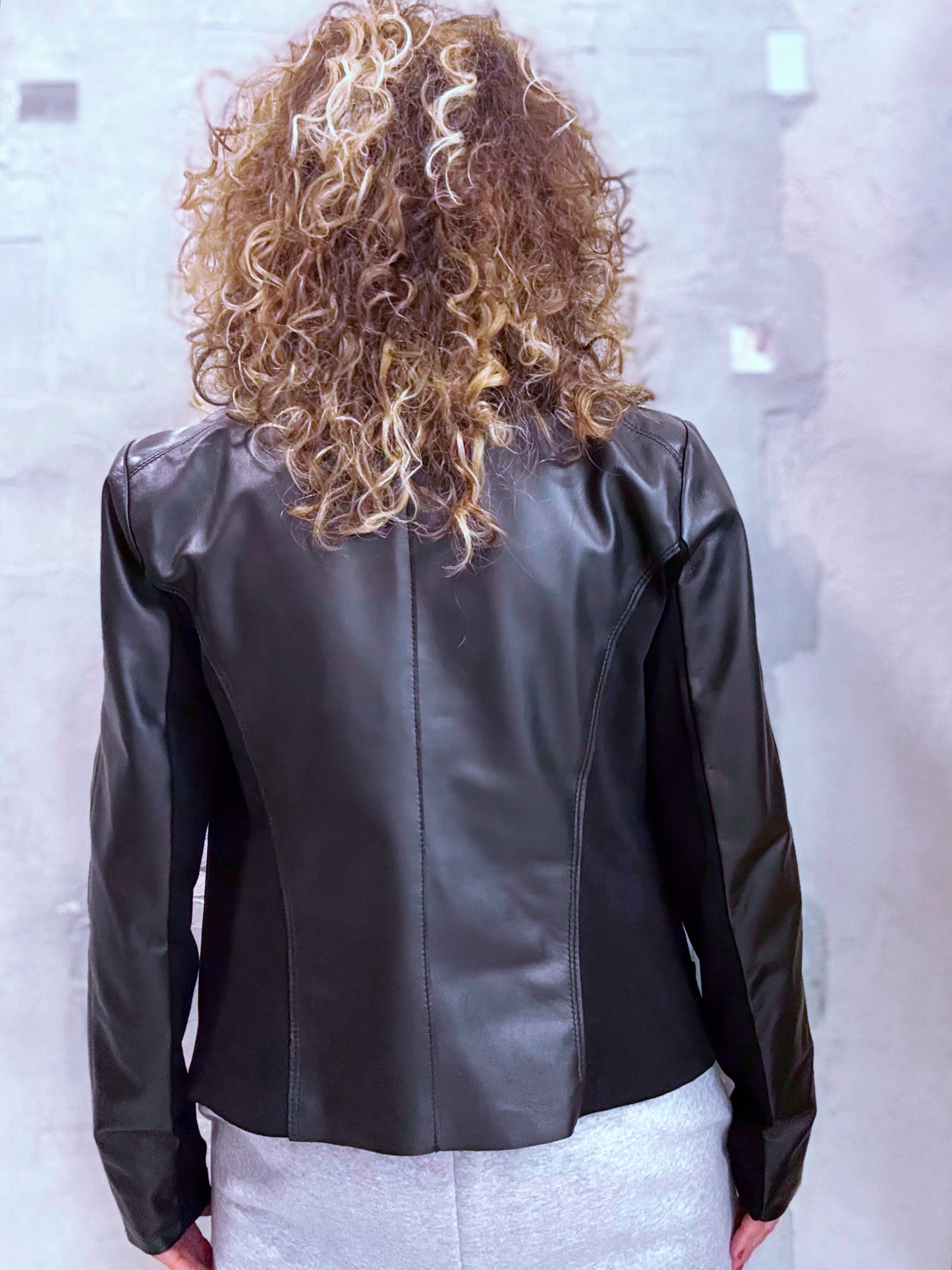 Giacca pelle biker