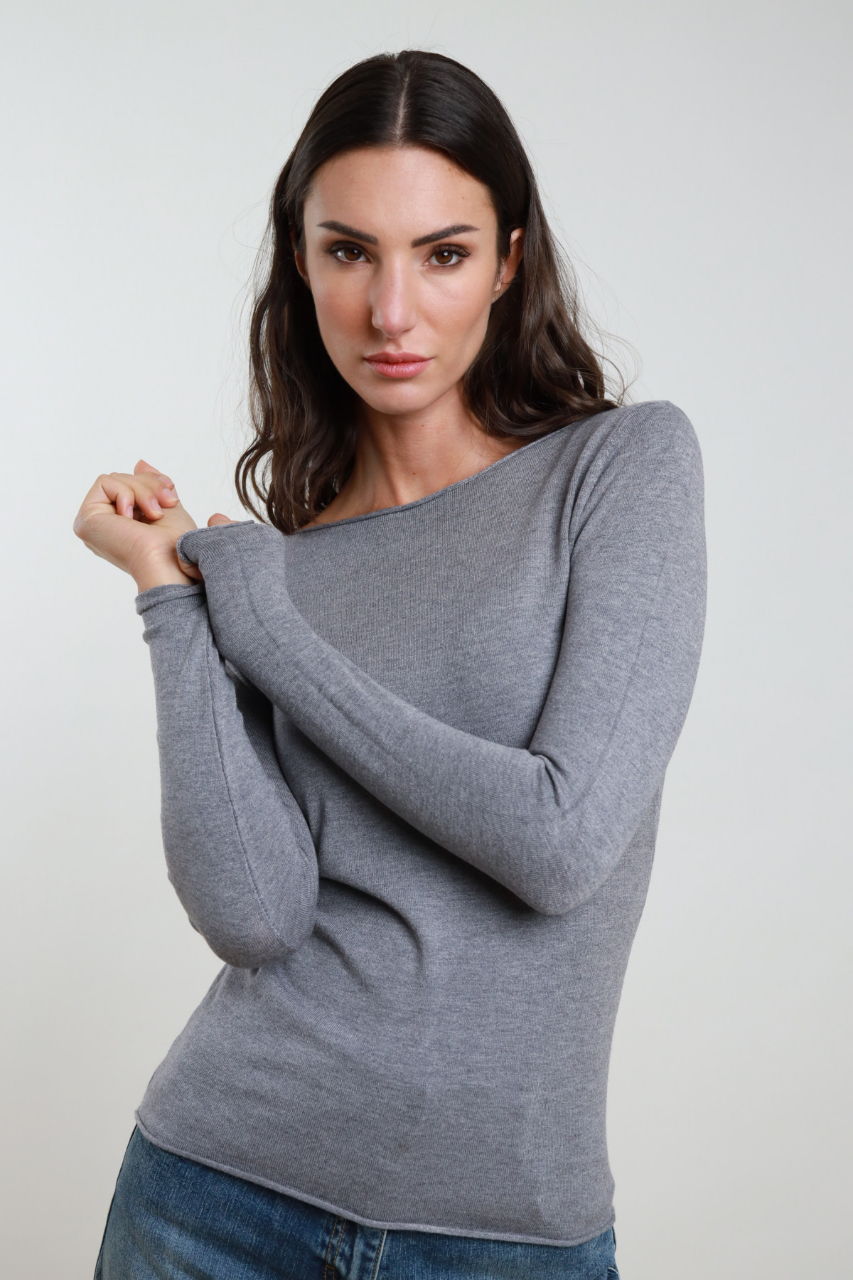 Maglia scollo barchetta