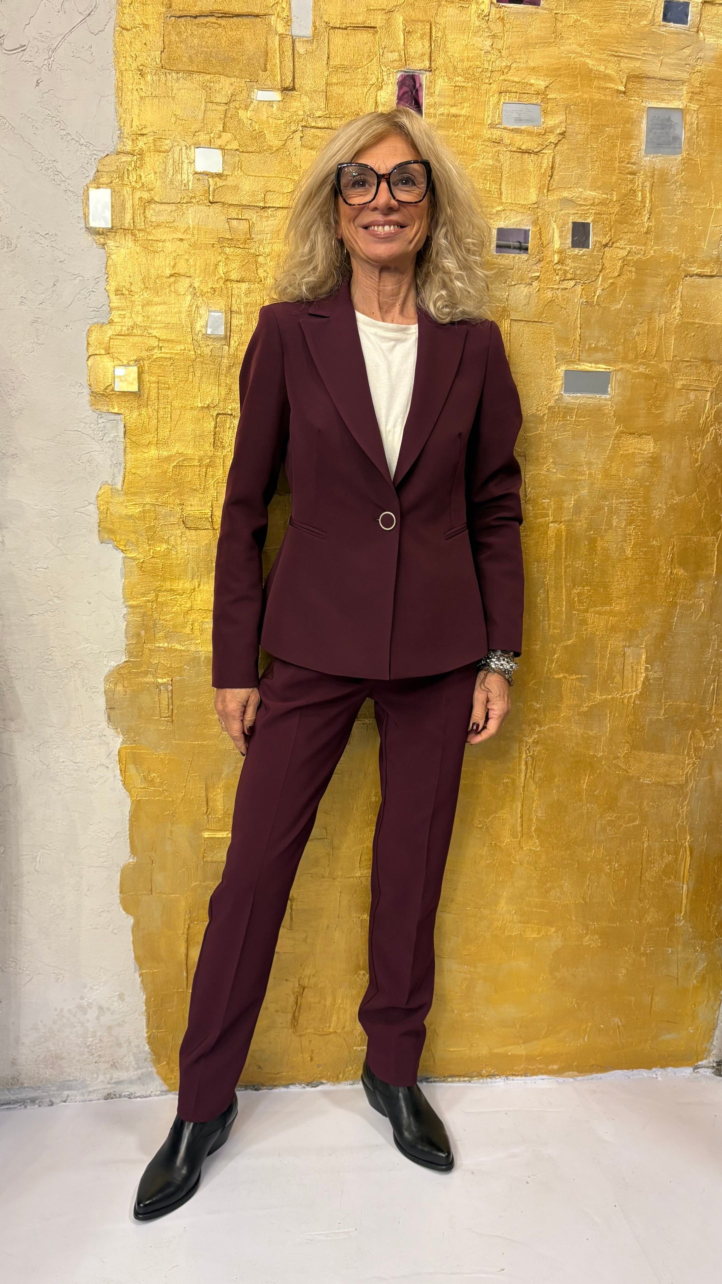 Tailleur  1 bottone tessuto tecnico Rinascimento