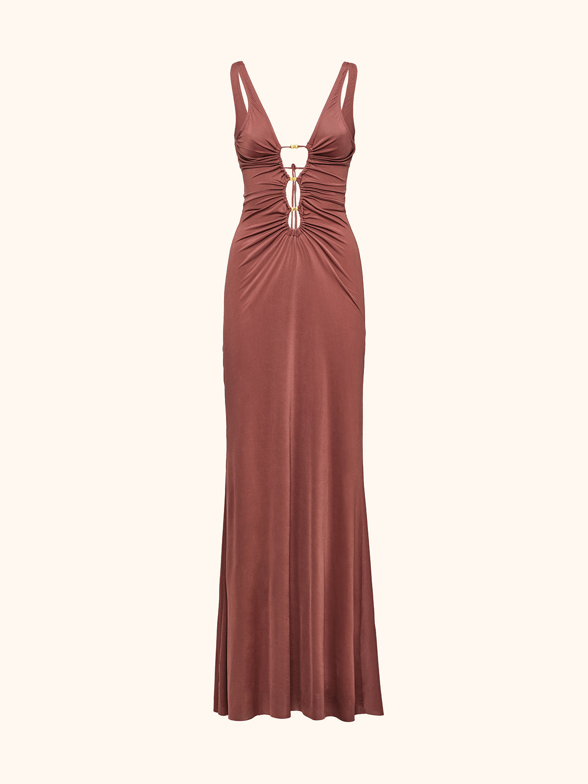 Vestito Lungo Donna Me Fui Marrone SW0329-BN