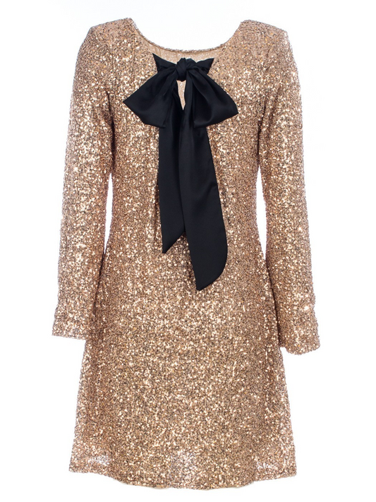 Abito Paillettes  con fiocco dietro Ayfee - Elegante con Spacco Laterale