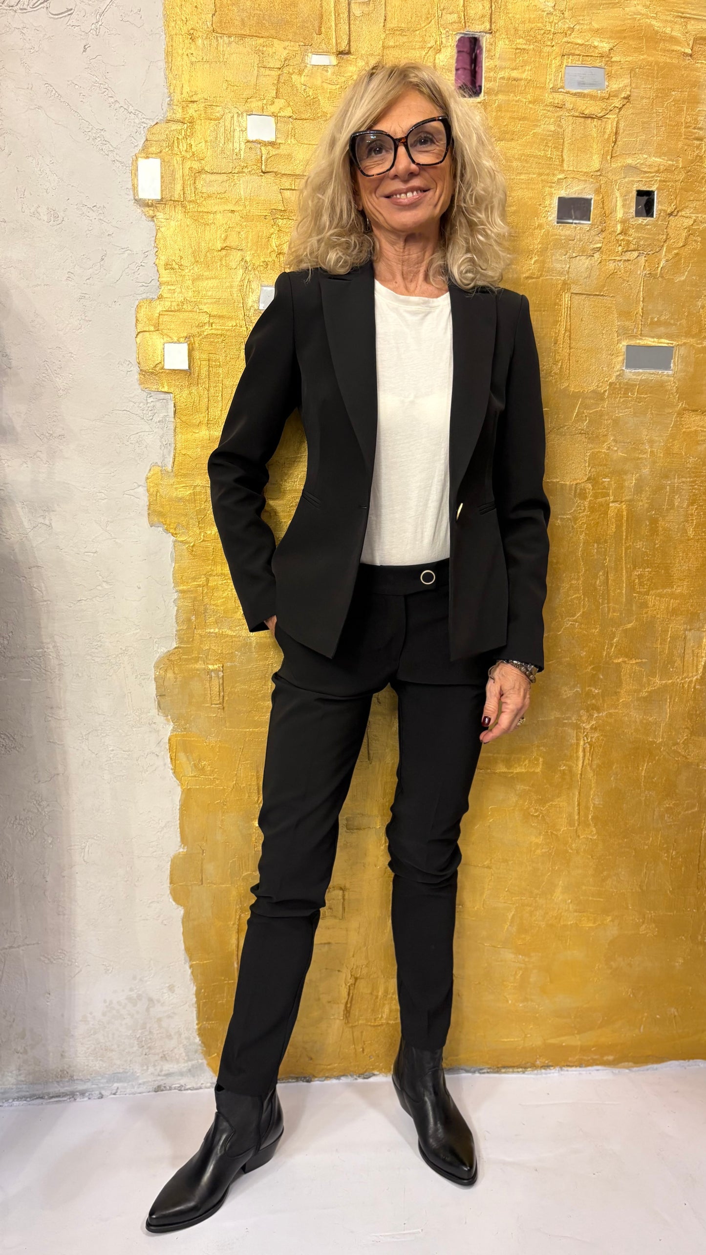 Tailleur  1 bottone tessuto tecnico Rinascimento