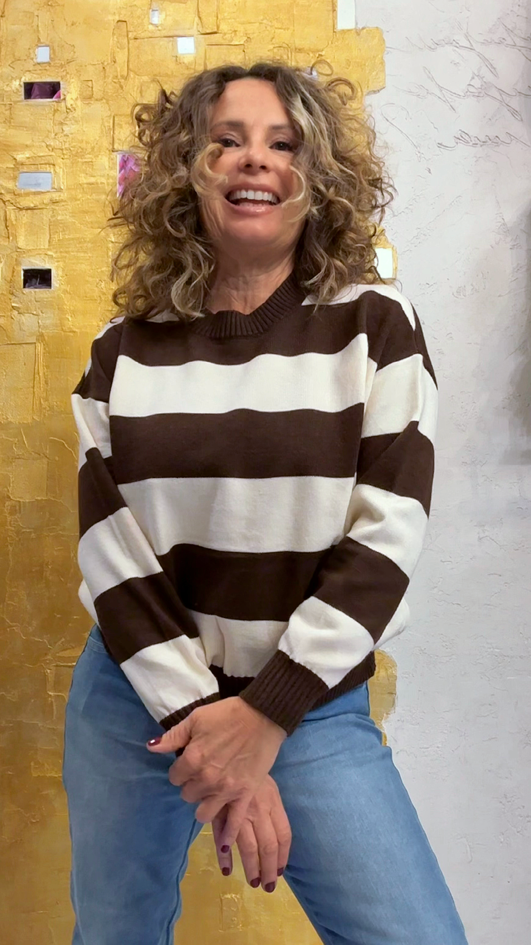 Maglione righe Blue Joint