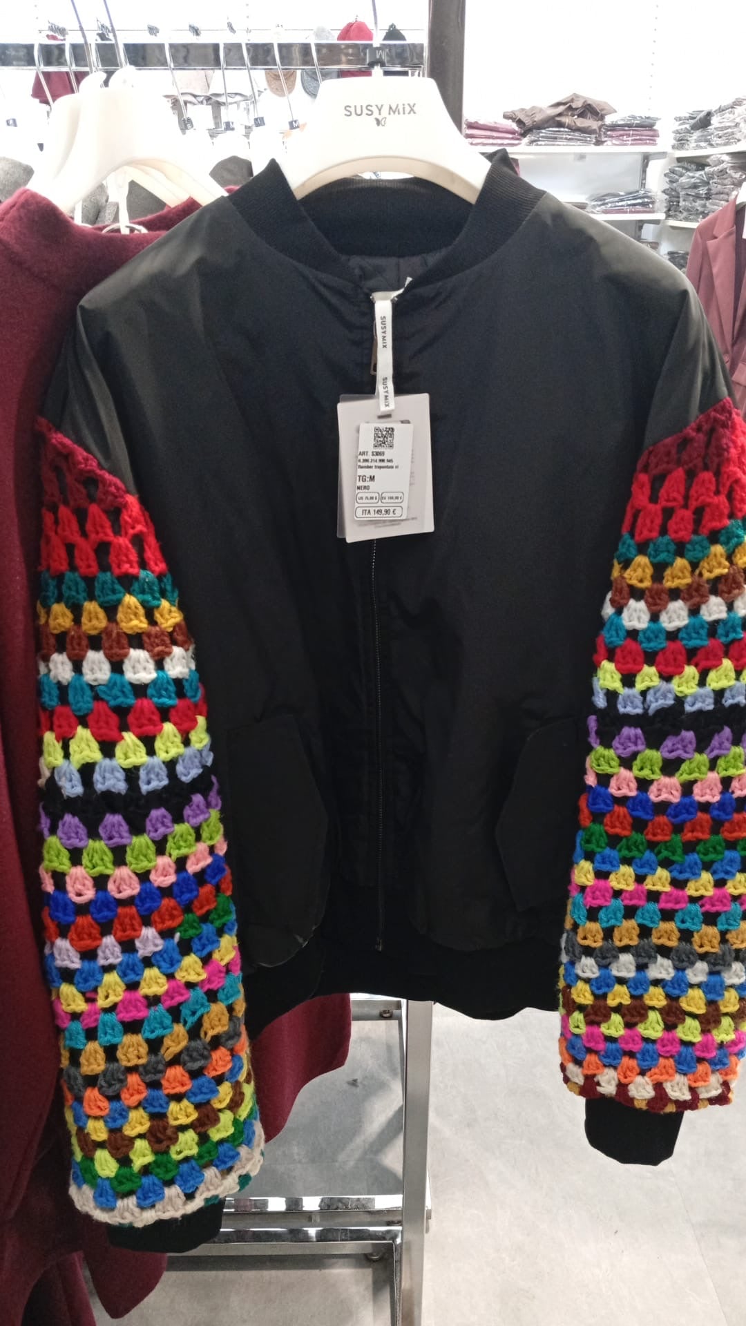 Giacca Mimetica maniche Tricot Susy Mix
