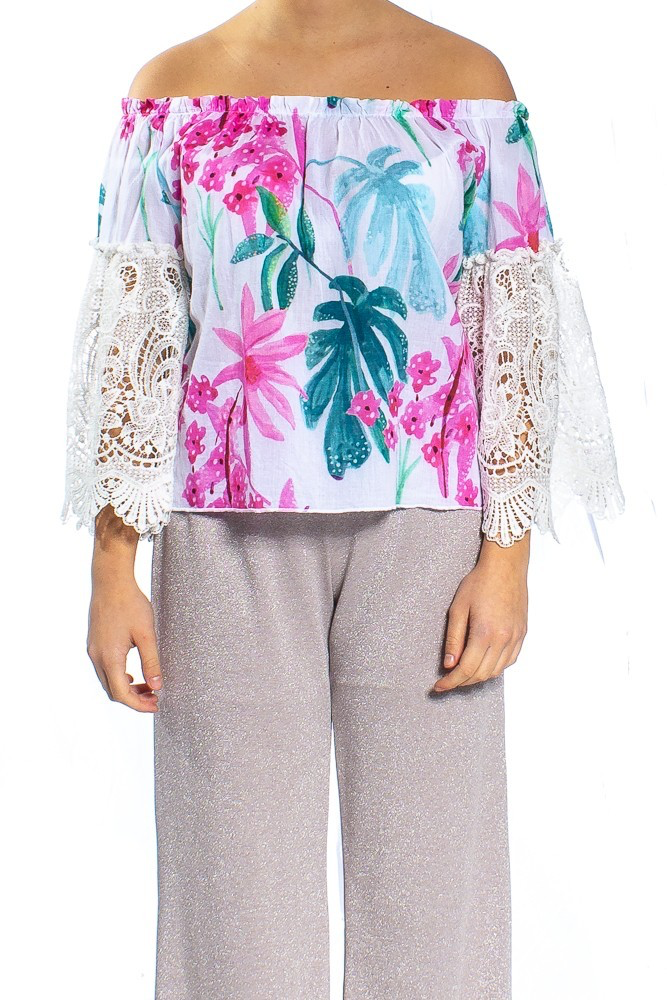 Maglia manica pizzo Sara