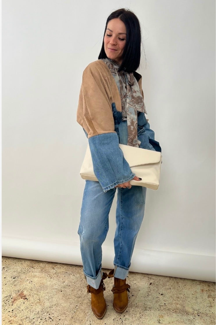 Giacca suede e jeans Susy Mix