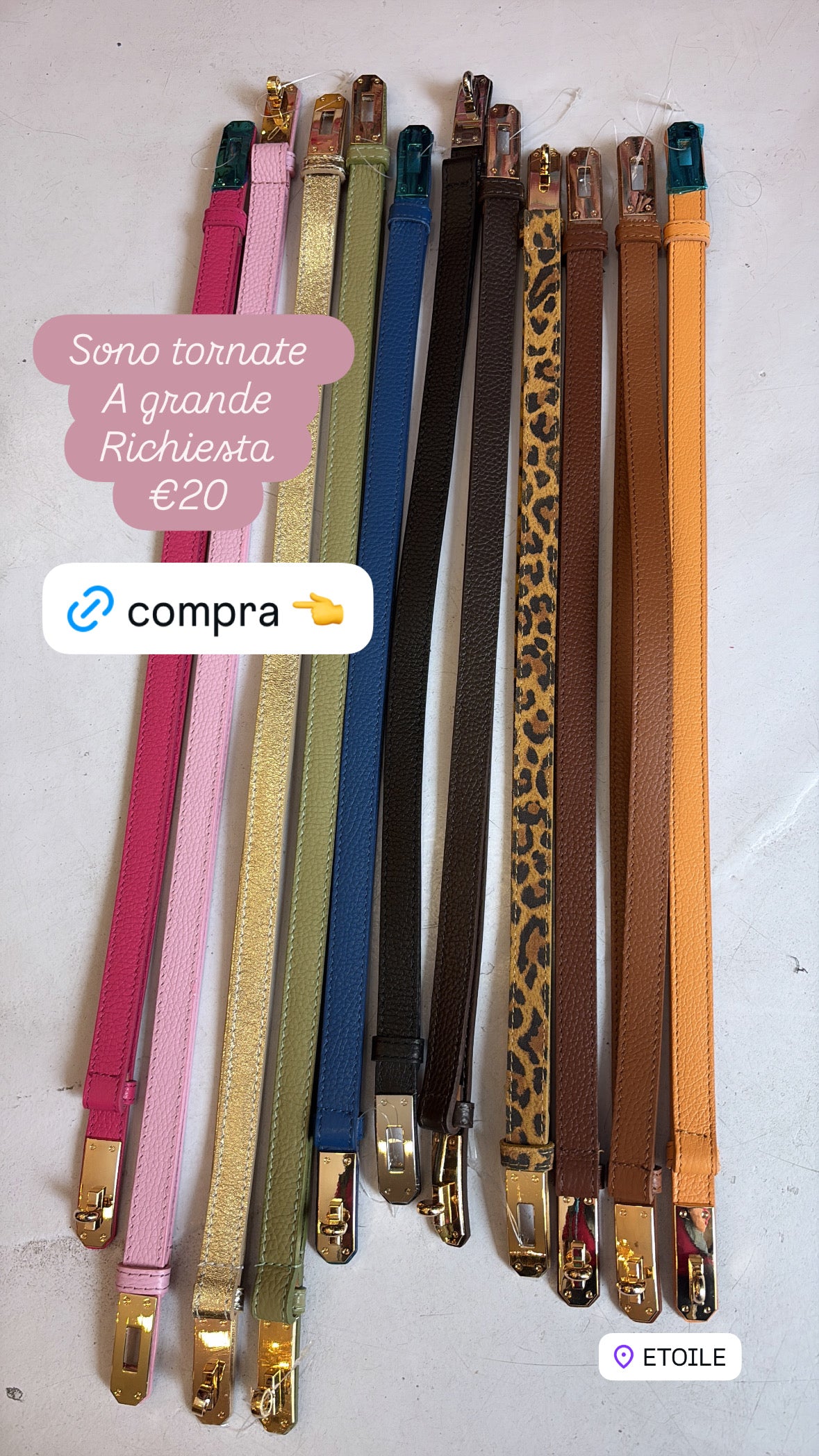 Cintura pelle chiusura Kelly