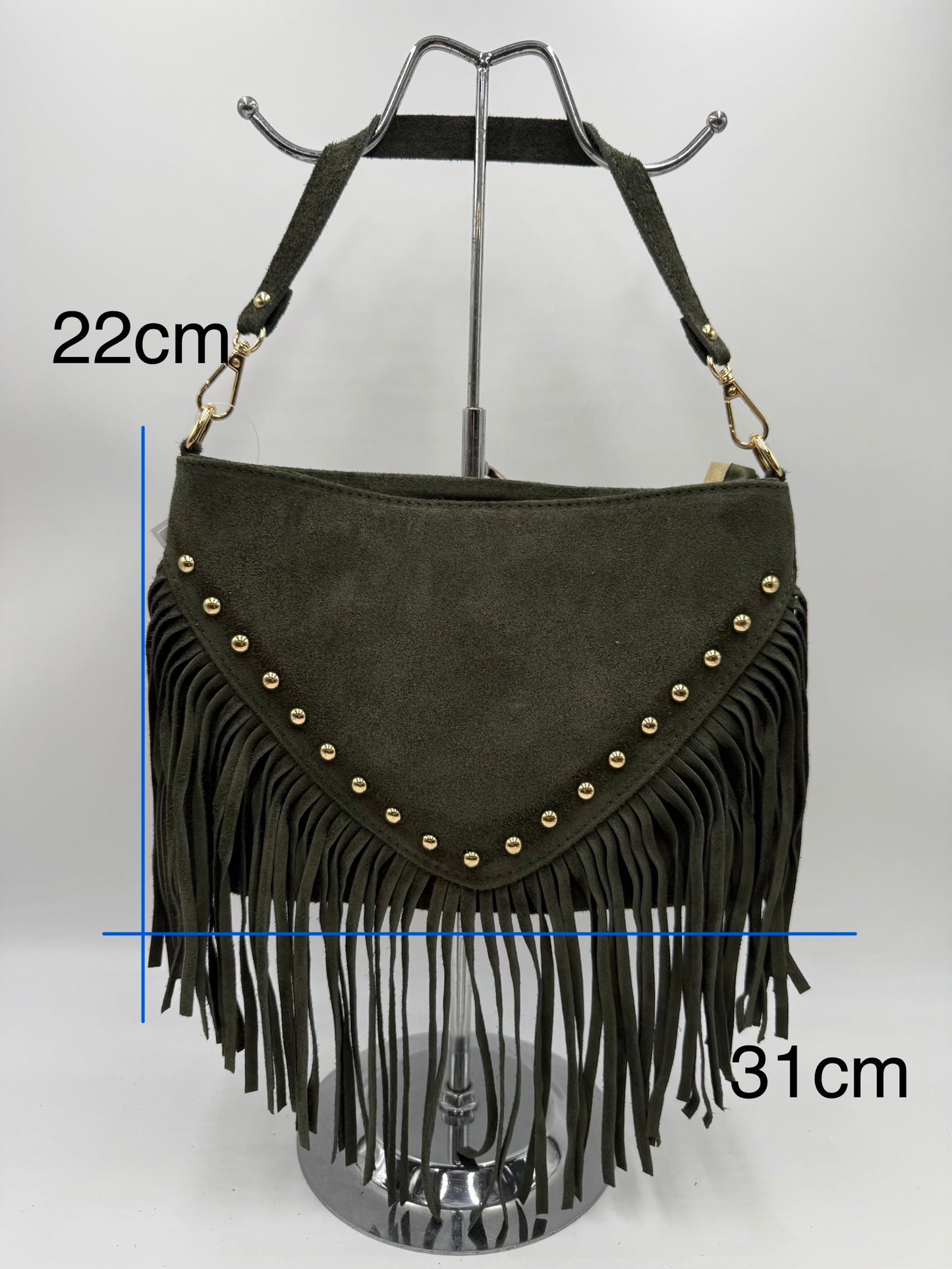 Borsa Frange in camoscio Lea Gu
