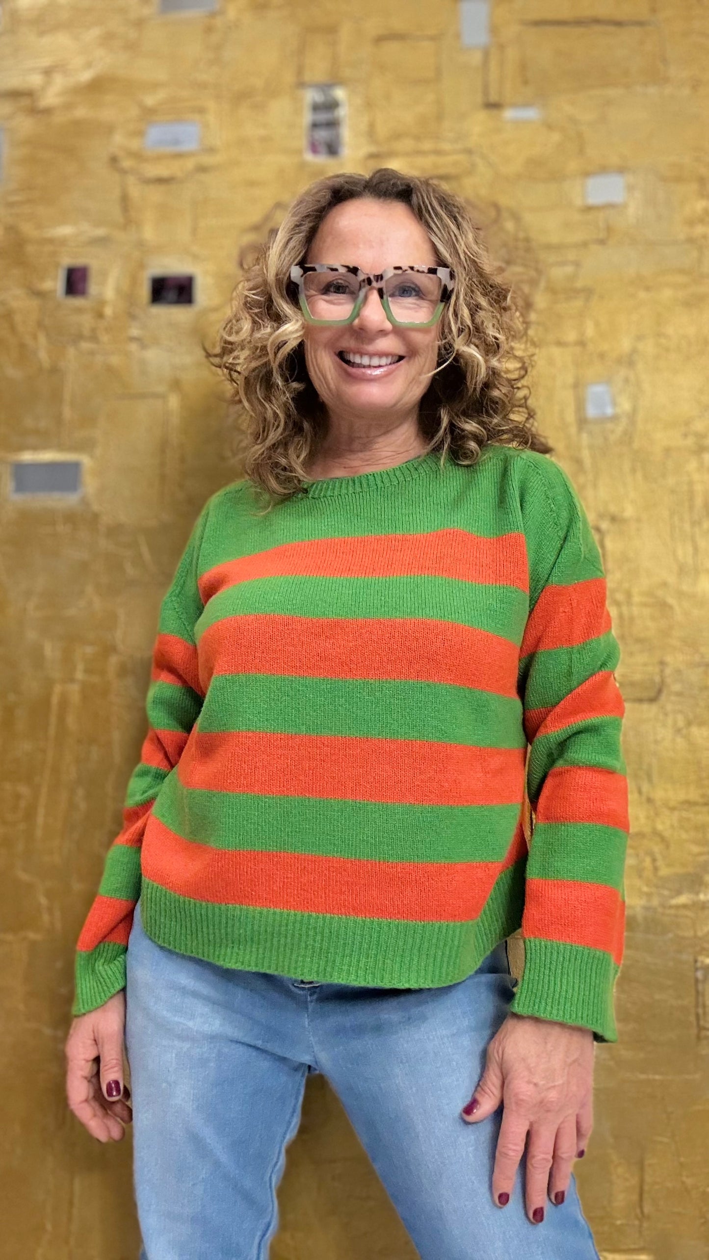 Maglione righe Blue Joint