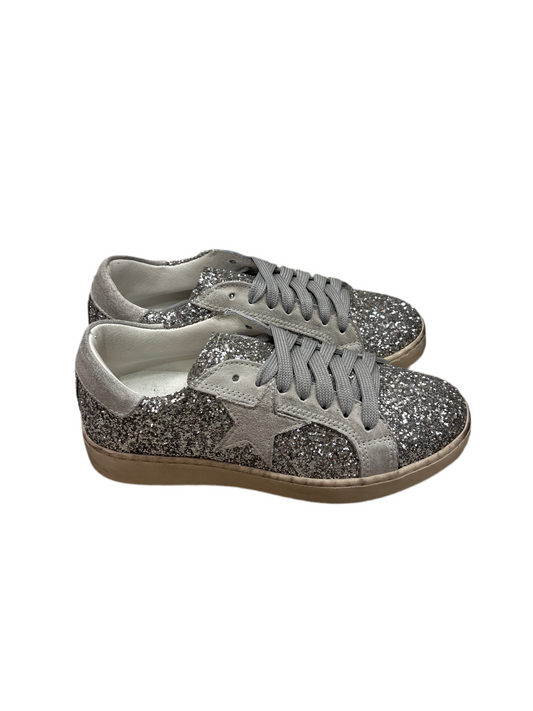 Sneakers Glitter argento
