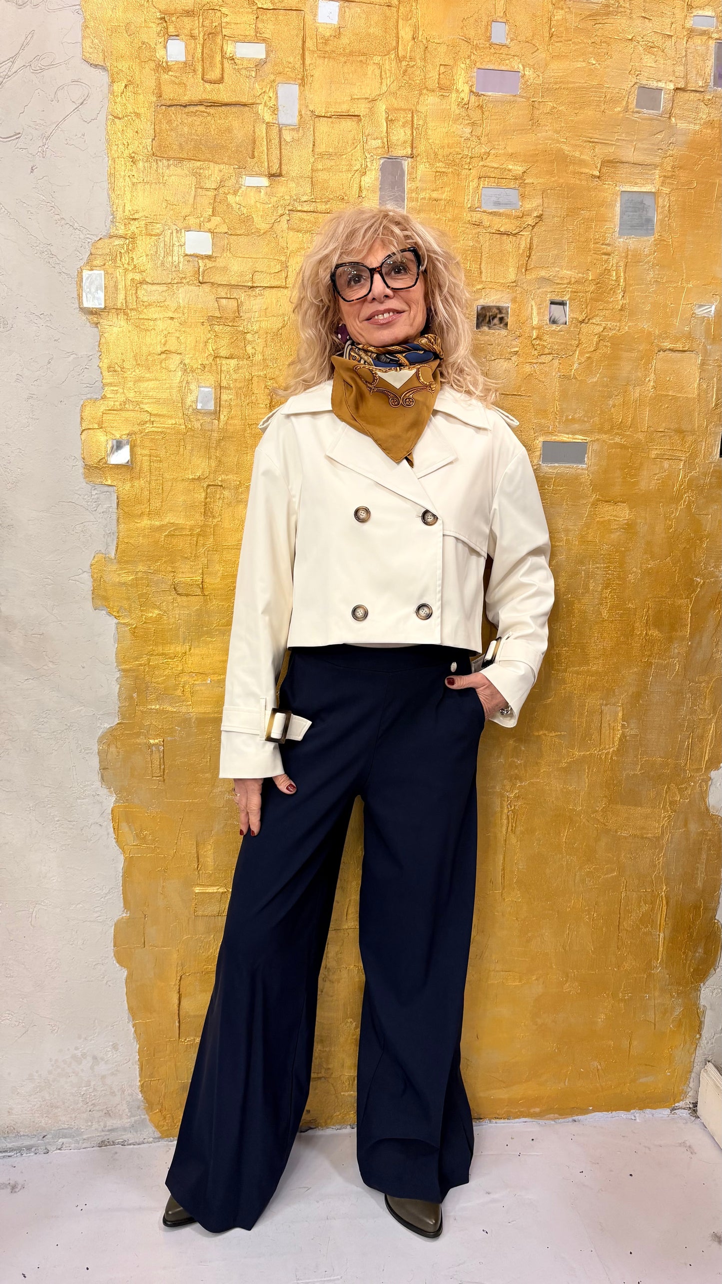 Tailleur Crop Doppio Petto con Gonna Rebekka Ross