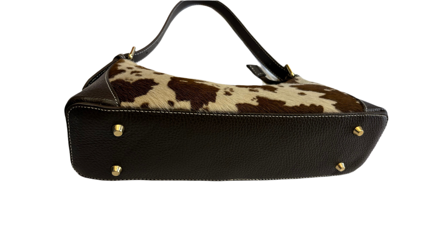 Borsa a Spalla Stampa Animalier Mucca