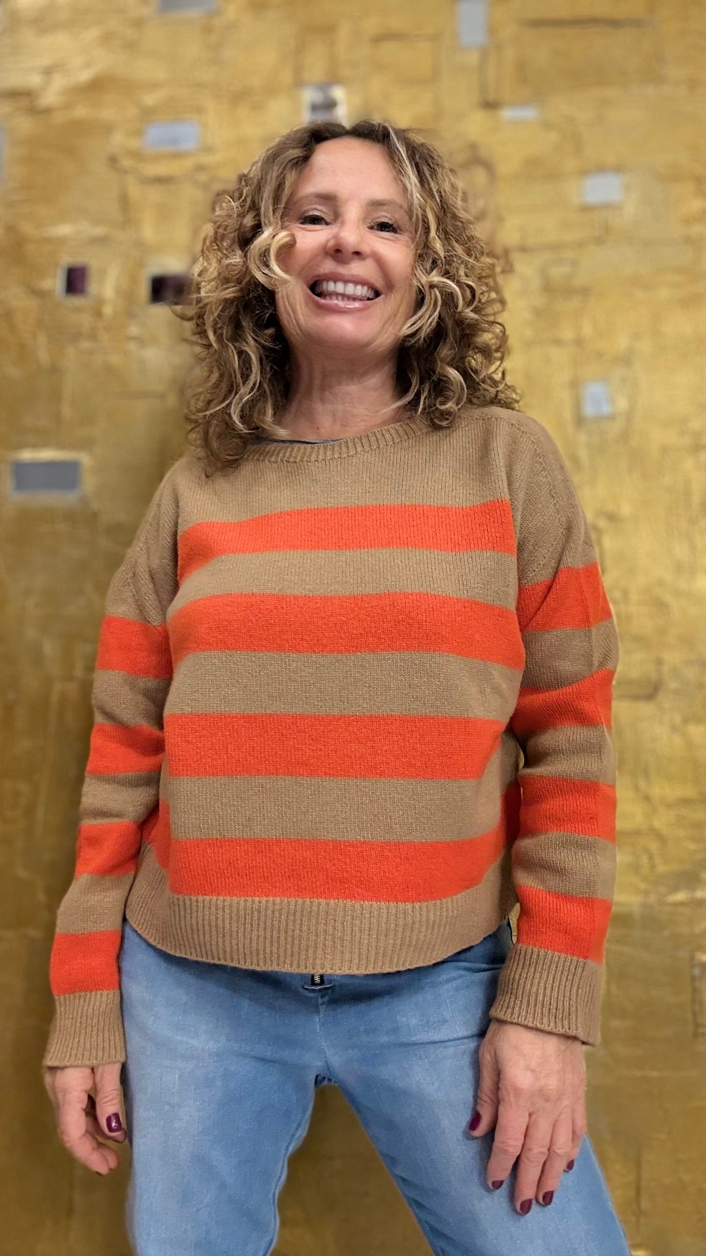 Maglione righe Blue Joint