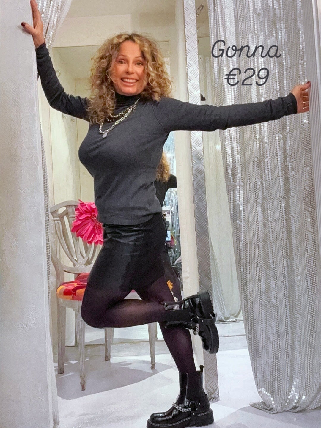 Gonna tubino ecopelle e punto Milano