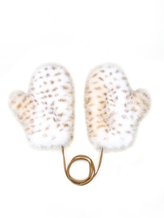 Guanto Piumino ecopelliccia lince