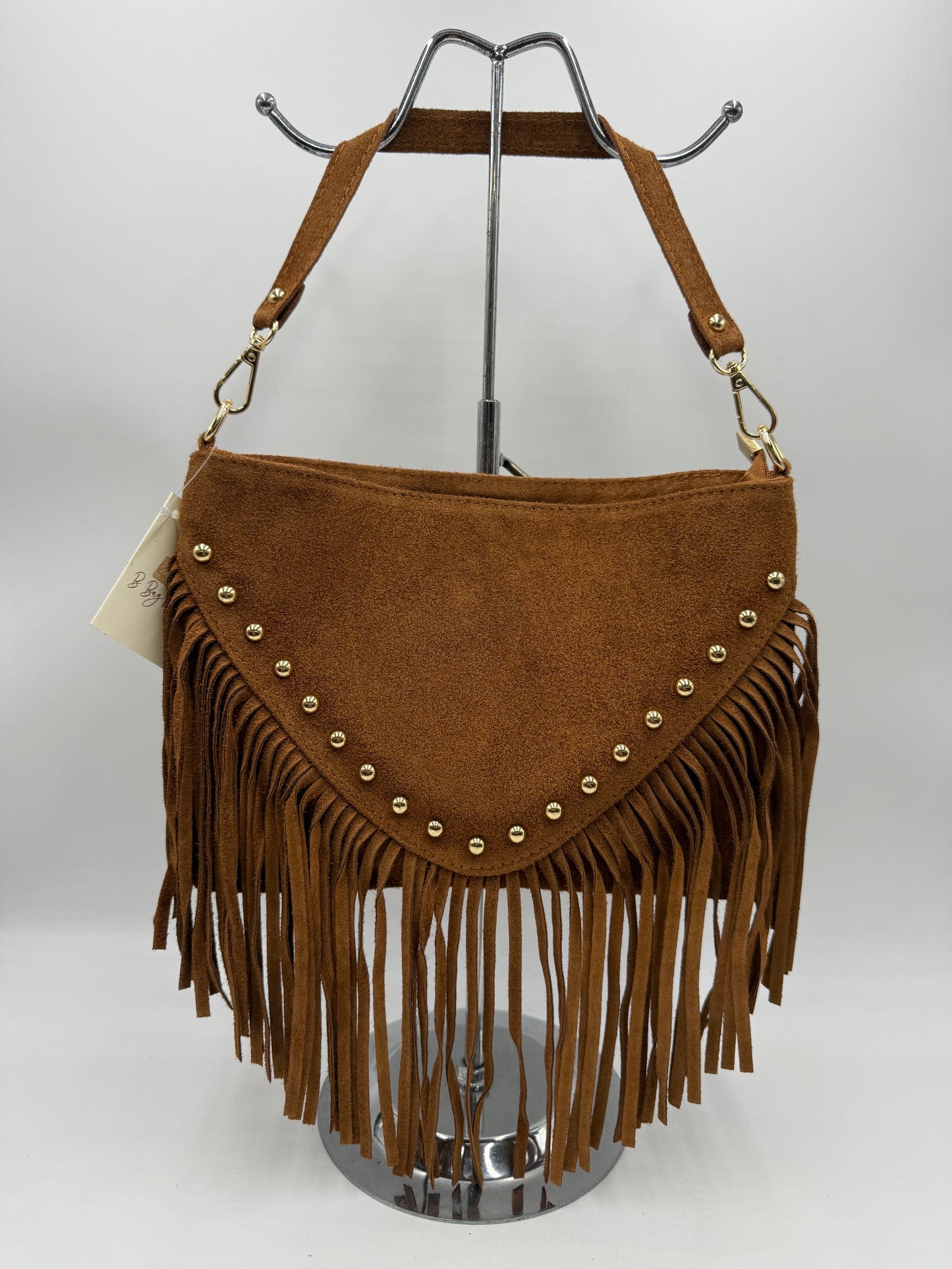 Borsa Frange in camoscio Lea Gu
