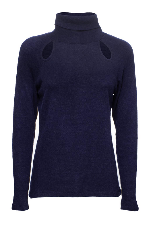 Maglia buchi, spalle blu, Ayfee