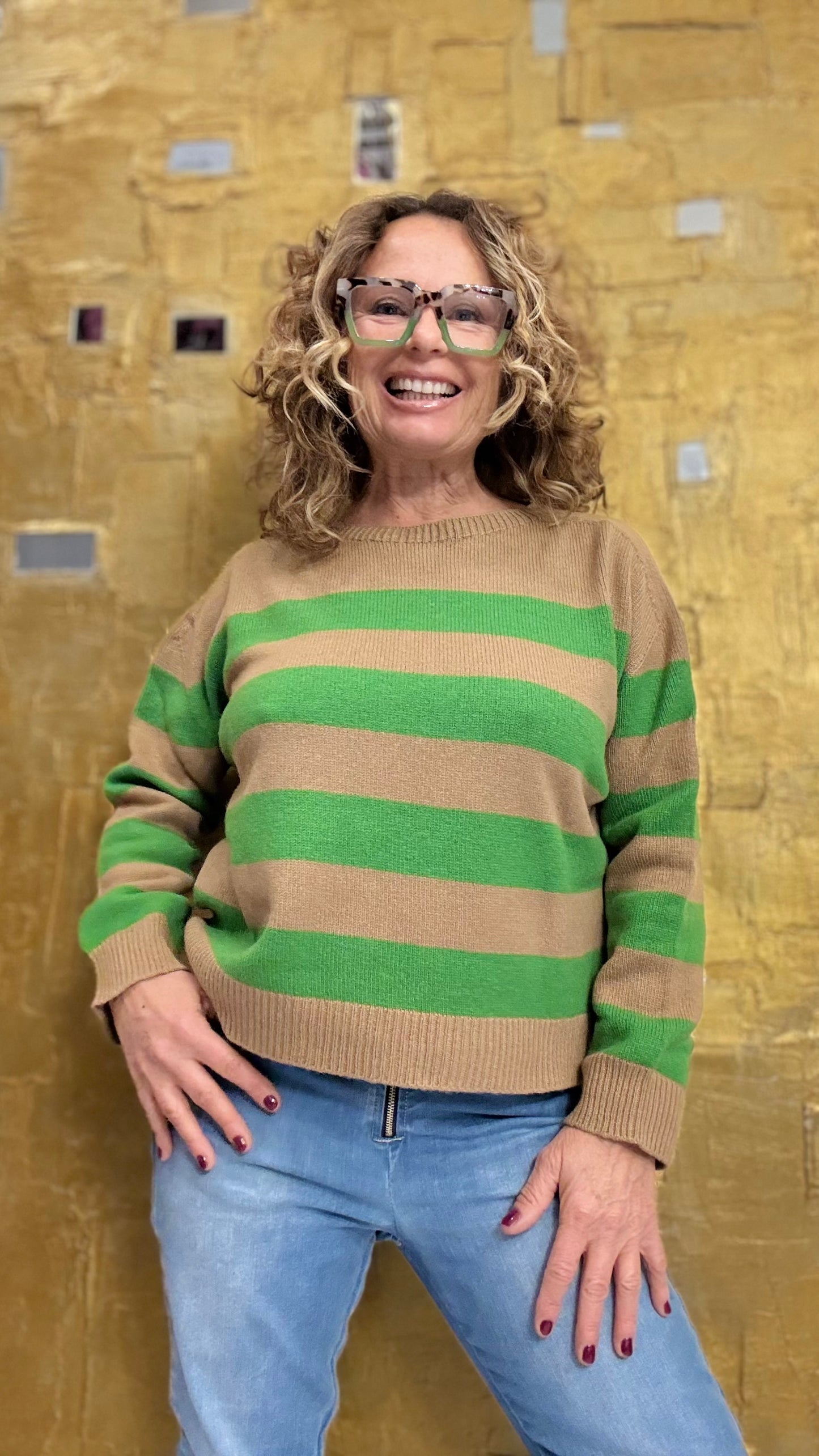 Maglione righe Blue Joint