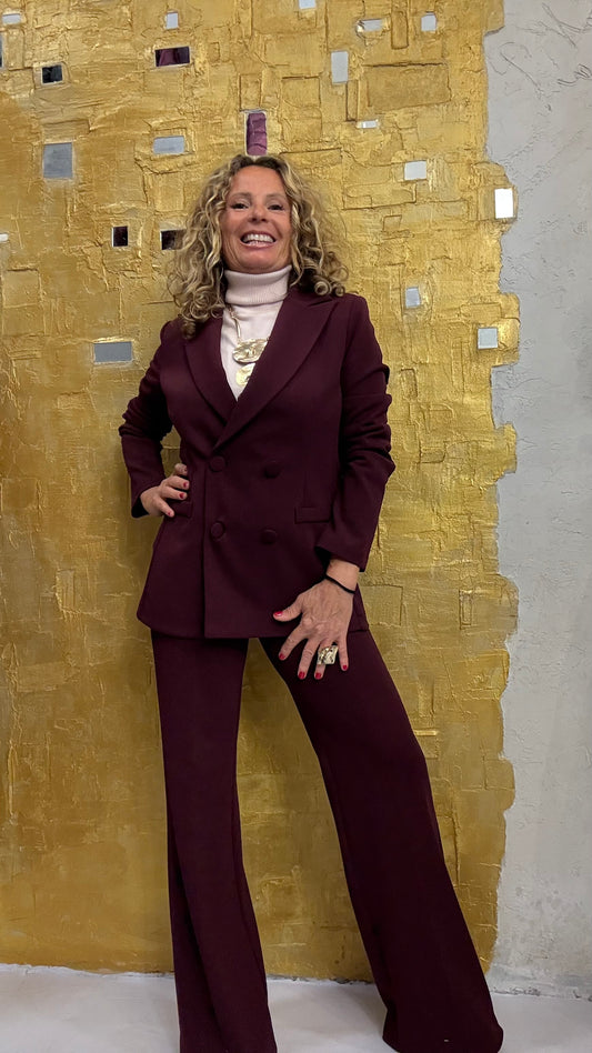 Tailleur crepe doppio petto Rinascimento