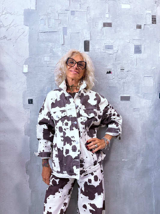 Giubbino oversize, muccato Susy Mix
