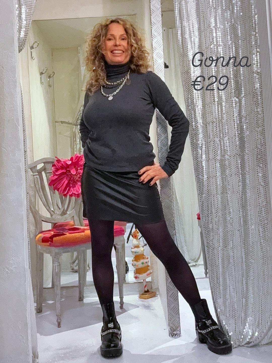 Gonna tubino ecopelle e punto Milano