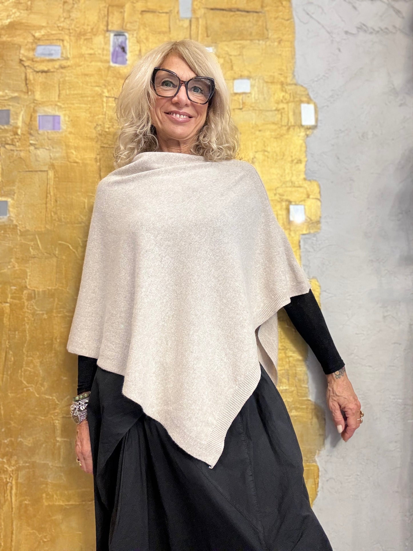 Poncho misto cachemire Ayfee