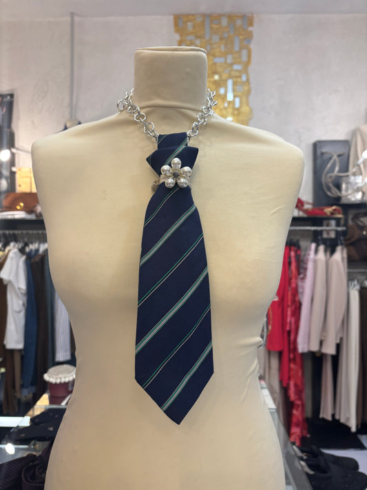 Cravatta /Collana seta vintage  ETOILE