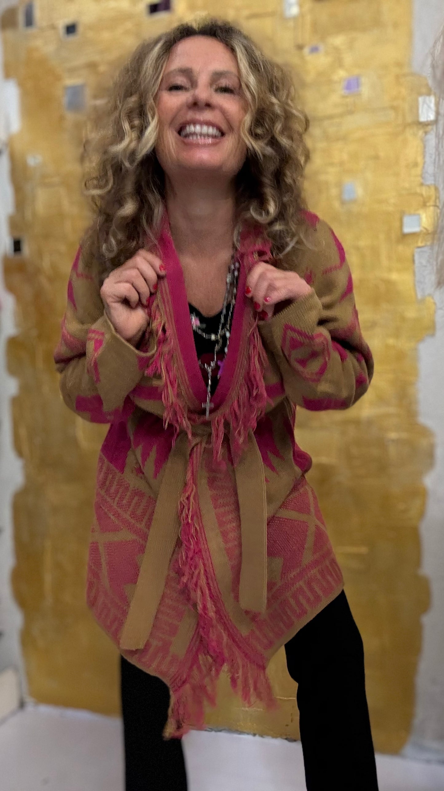 Cardigan  incas frange Ayfee