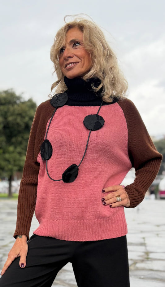Maglione Anna Collo Alto Artigianale - Design Etoile