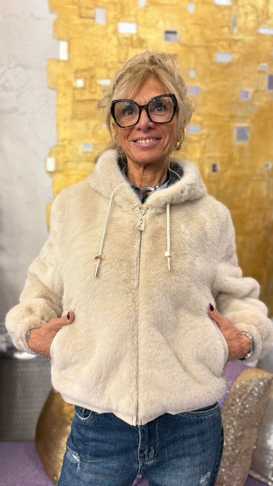 Eco pelliccia cappuccio Ayfee