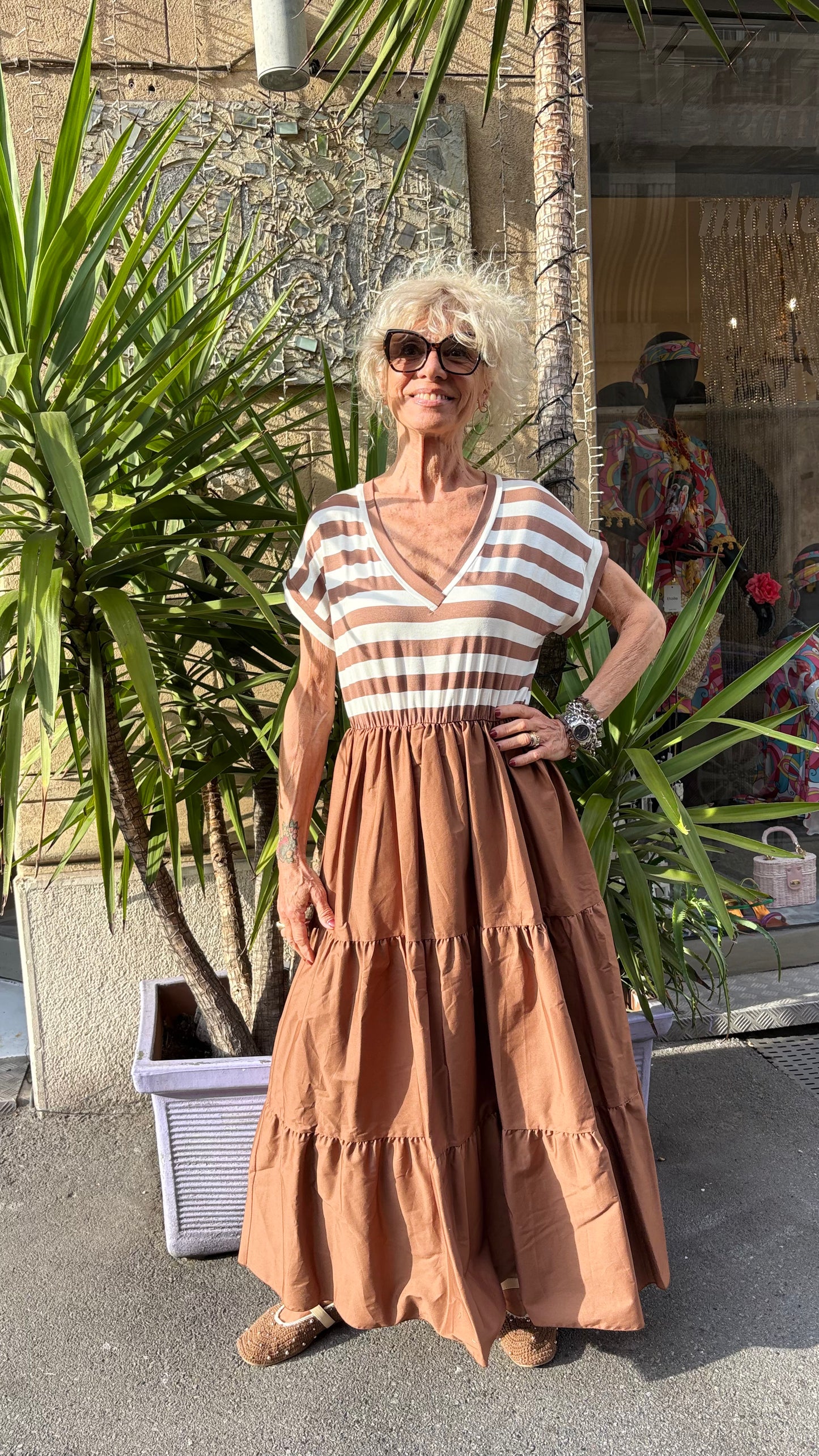 Abito lungo scollo V PaolaSusy mix