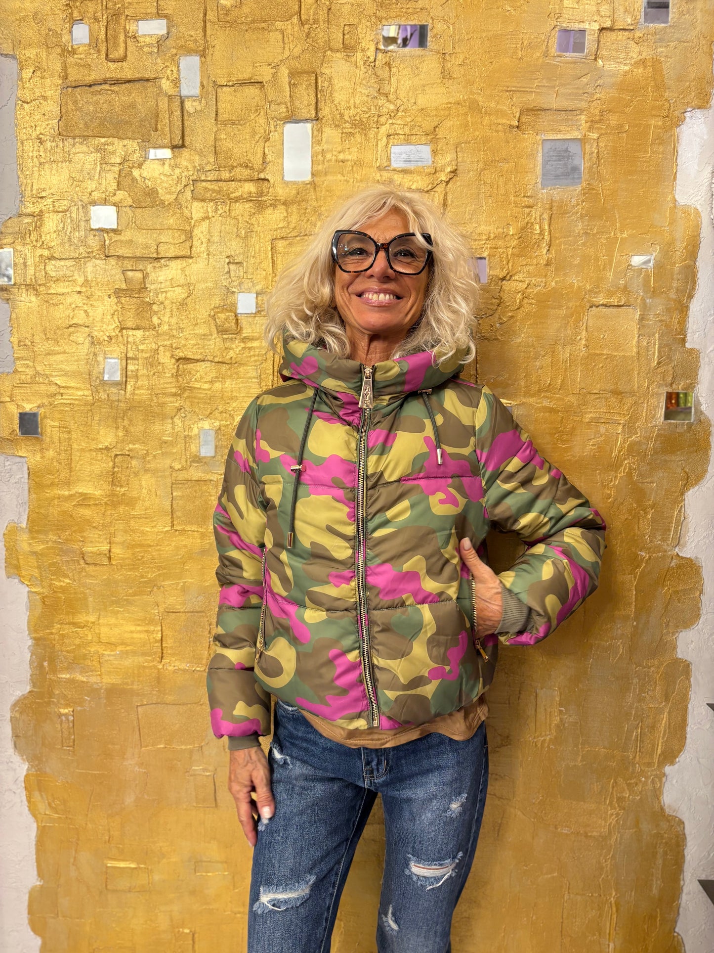 Piumino Camuflage corto