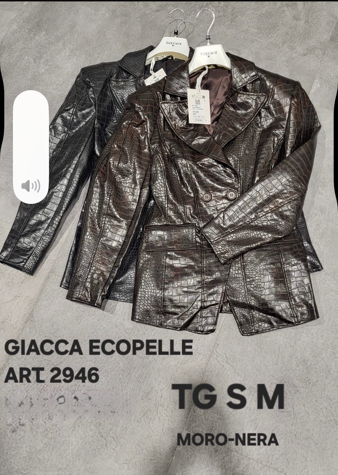 Giacca eco pelle  cocco Susy Mix