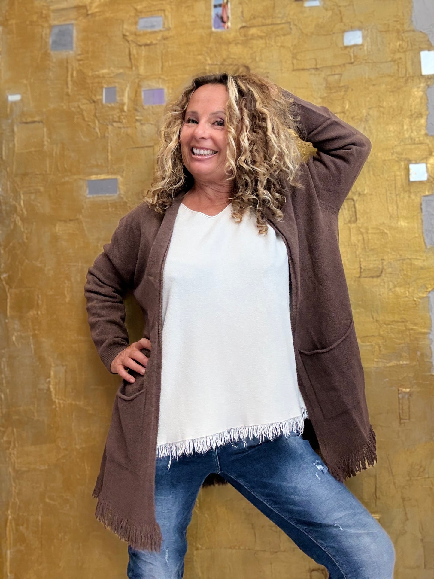 Cardigan frange