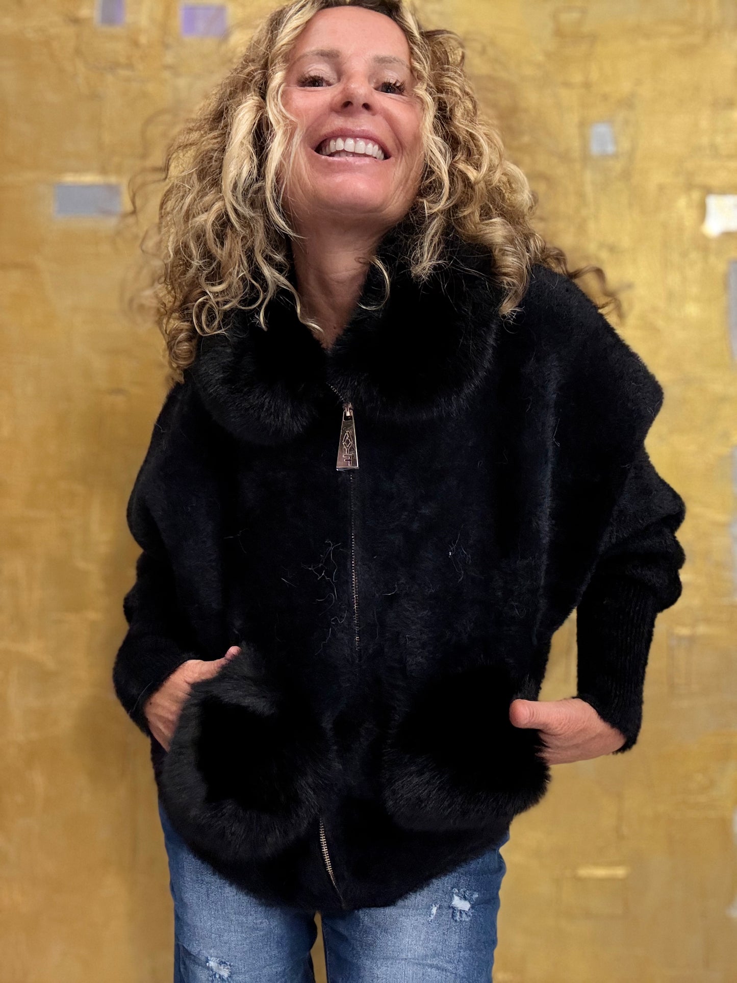 Bomber punto pelliccia Ayfee