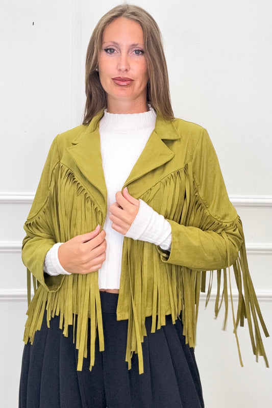 Giacca Frange alcantara