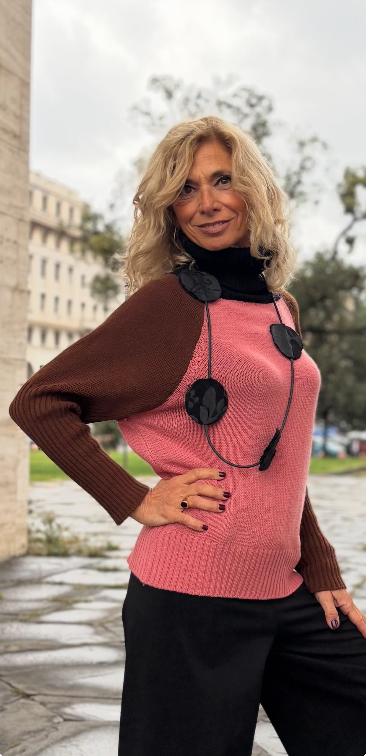 Maglione Anna Collo Alto Artigianale - Design Etoile