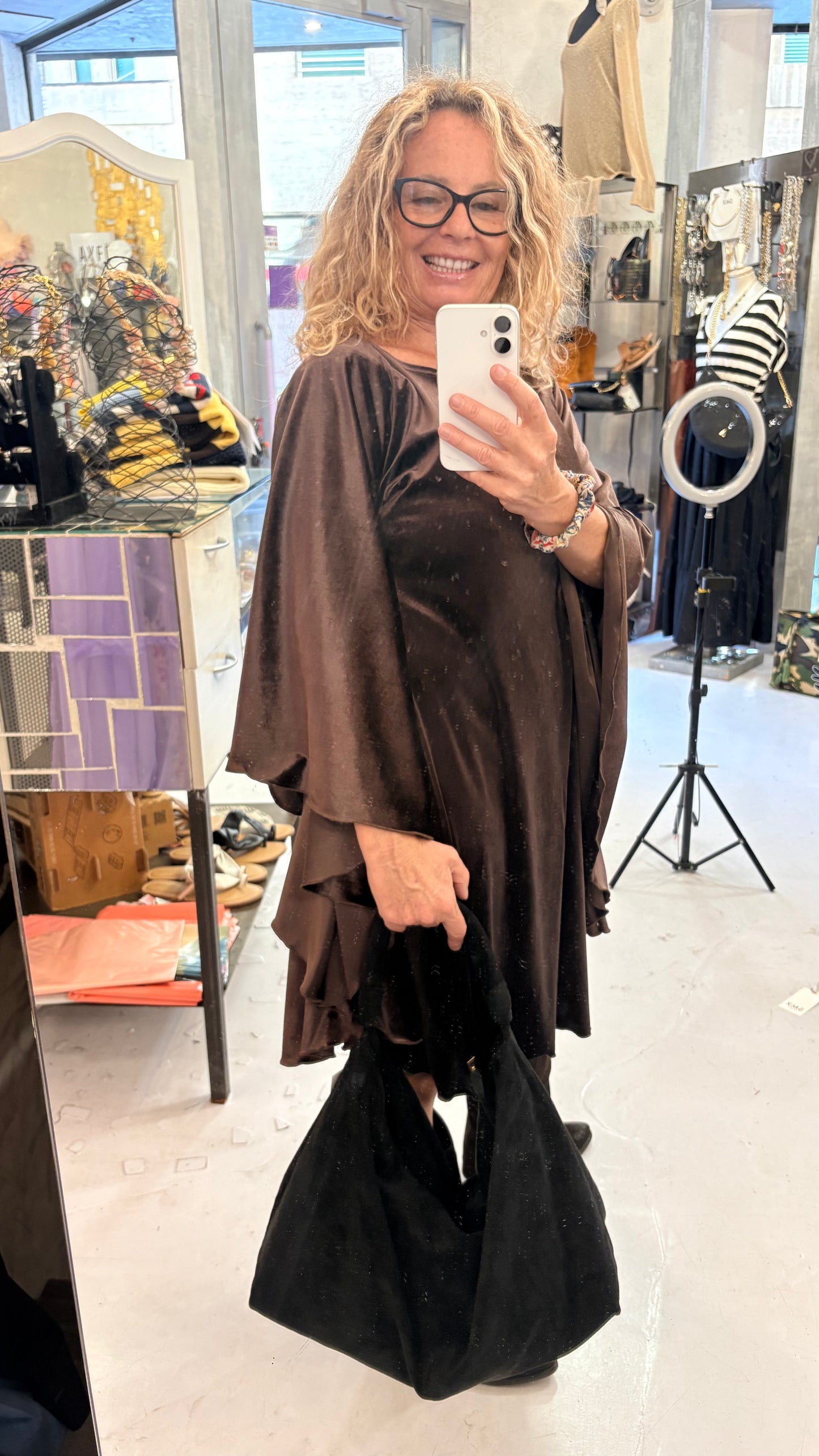 Borsa banana suede