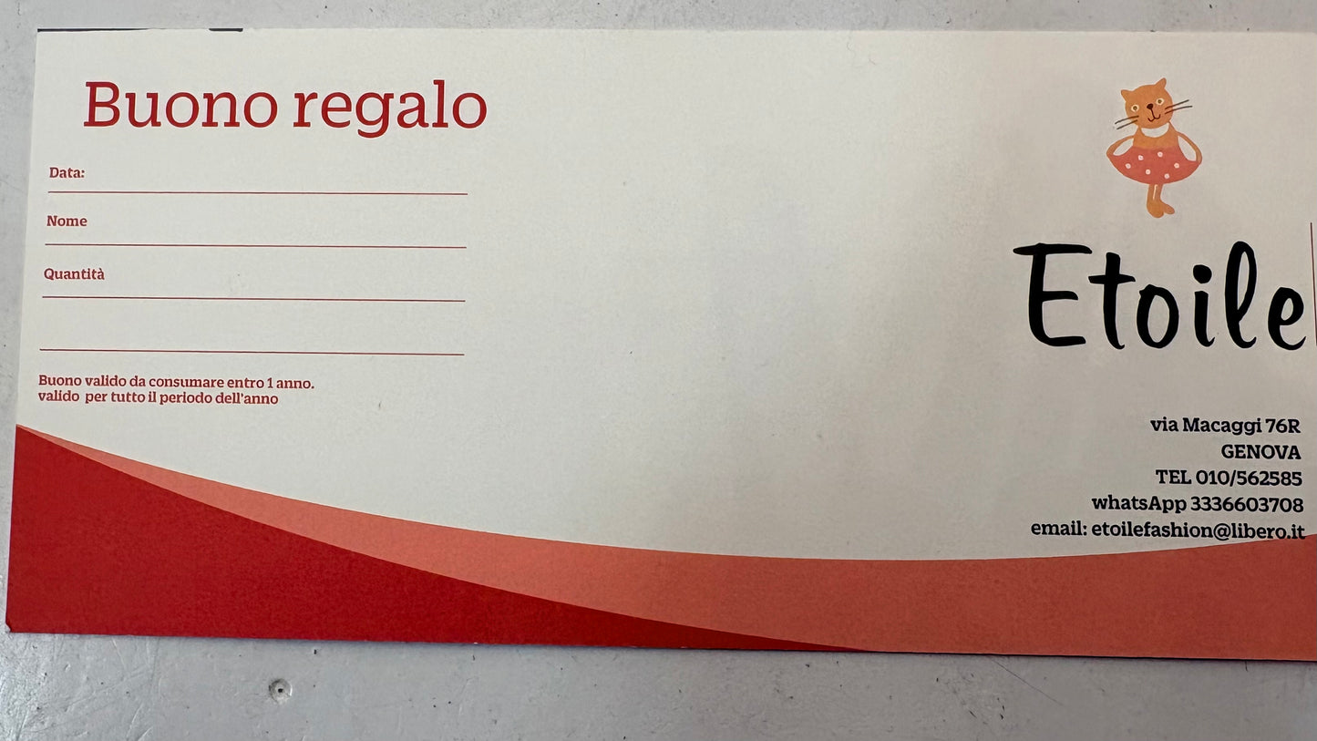 Buono Regalo ETOILE