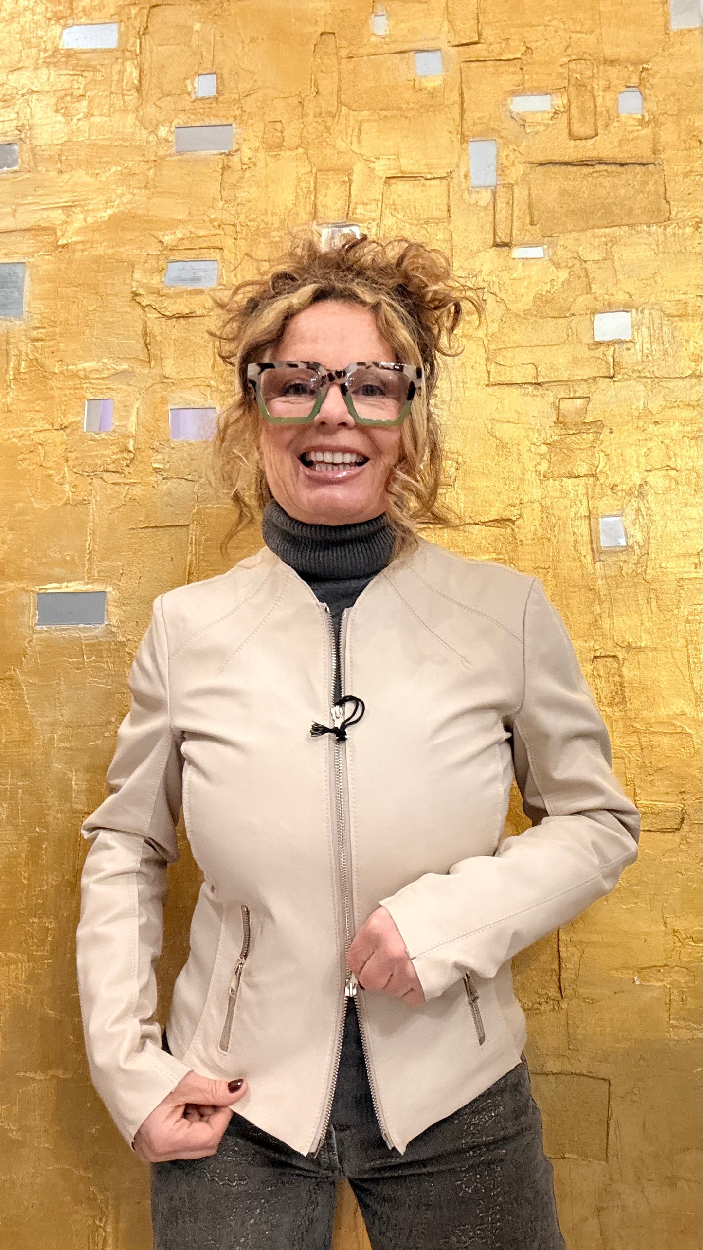 Giacca pelle biker