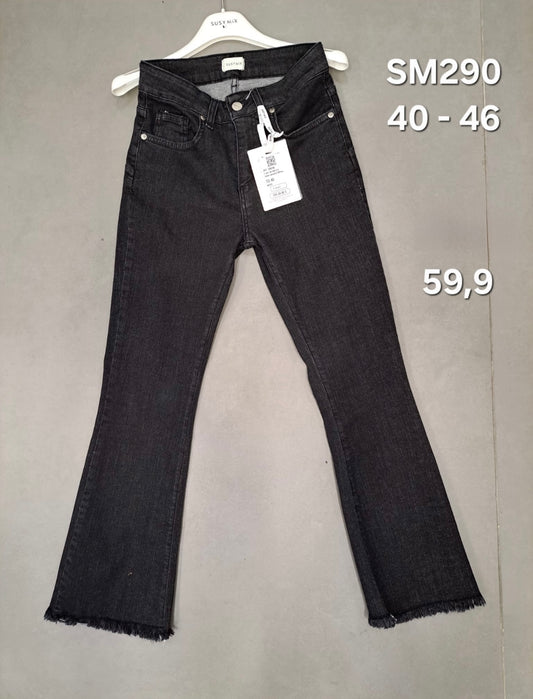 Jeans nero zampa Susy Miss